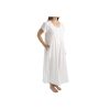 Women's Victorian Nightgown, 100% Cotton, Side Pockets, Scoop Neckline, Short Sleeve, Summerwear