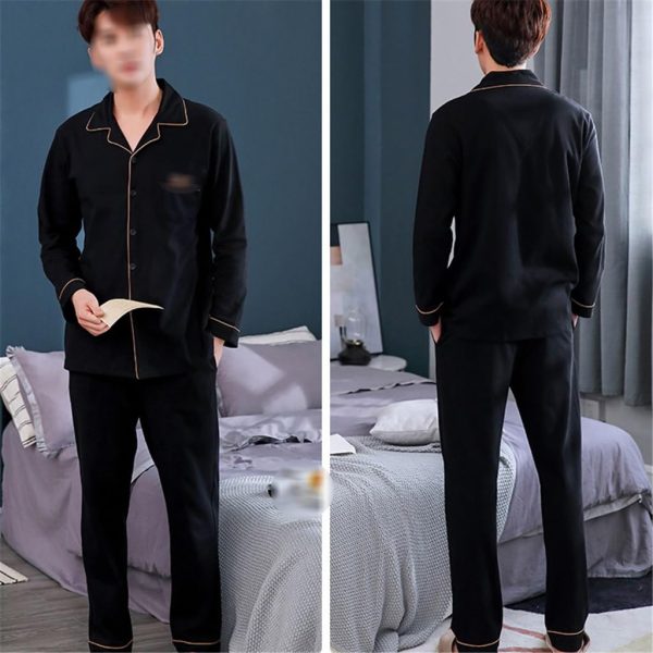 Pajamas Men's Autumn Long Sleeve Plus Size Men's Loungewear Thin Section Cotton Suit