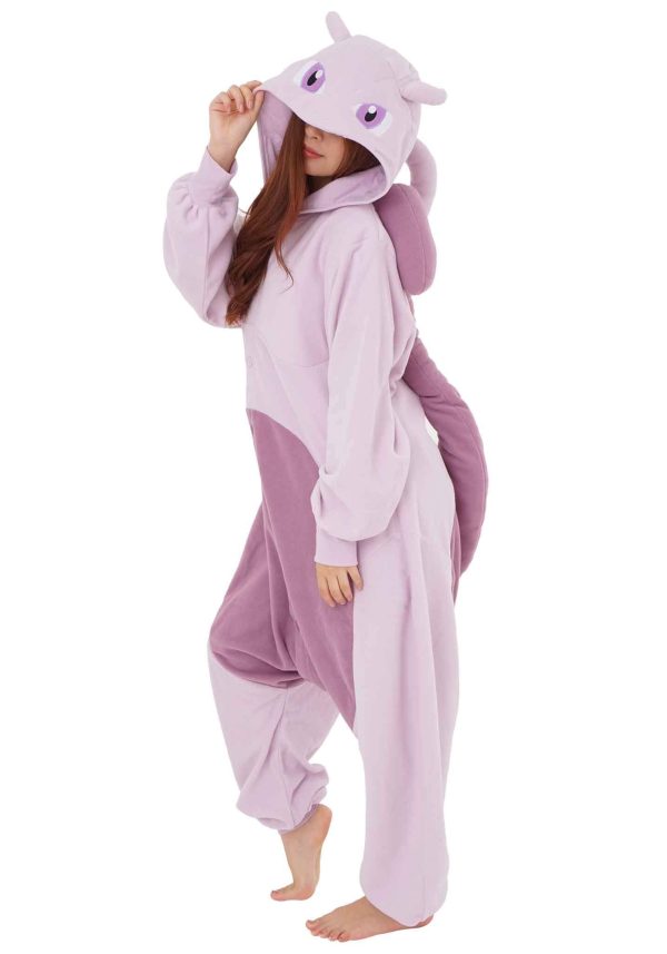 Pokemon Mewtwo Kigurumi - Luxurious Adult Onesie Halloween Costume | Pokemon Pajamas | Easy Care, Durable Cosplay