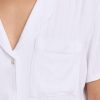 Women's Gisele Rib Relaxed Short Pj Set, White, XS