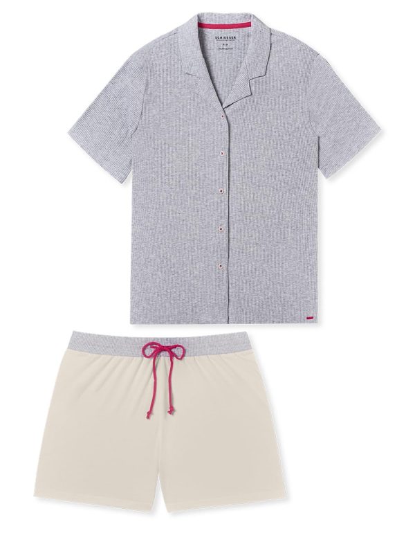 Cotton Modal Mix Short Pyjama Set - Women's Nightwear Set