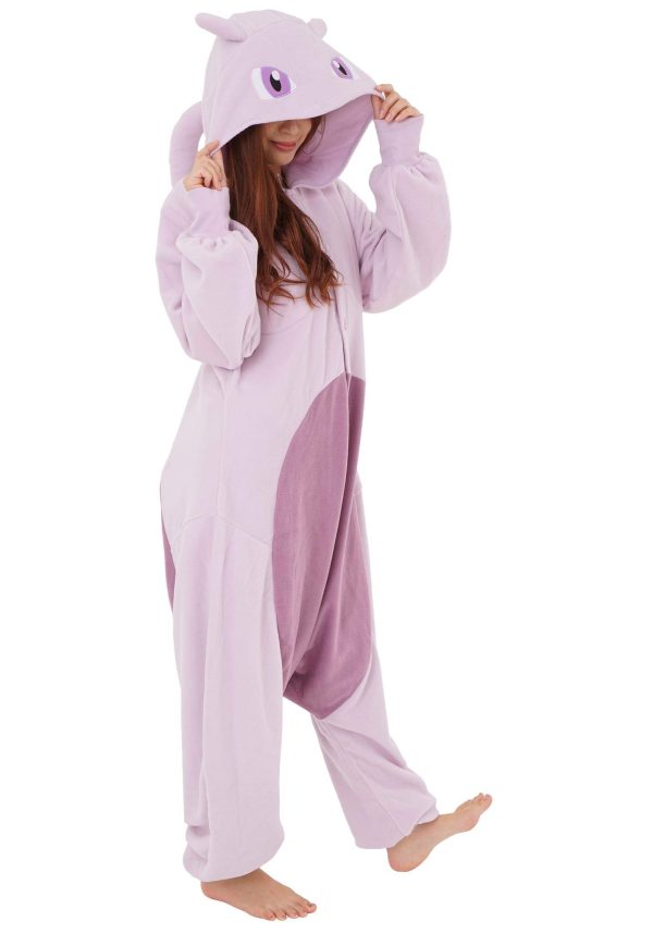 Pokemon Mewtwo Kigurumi - Luxurious Adult Onesie Halloween Costume | Pokemon Pajamas | Easy Care, Durable Cosplay