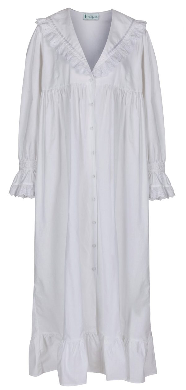 Sleepwear for Women - Button Down Nightgowns for Women, Amelia 100% Cotton Robe