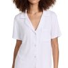 Women's Gisele Rib Relaxed Short Pj Set, White, XS