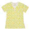 New Mother's Bundle, Includes Womens Pajama Top and Bottoms, Newborn 2-Way Zipper Pajamas, Viscose Derived from Bamboo, Lemons
