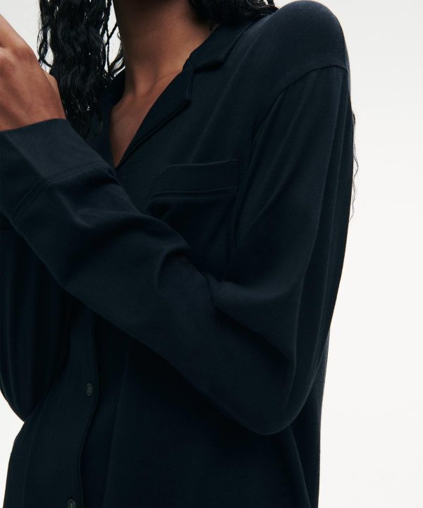 Women's Pajama Button Up Dress