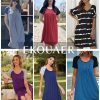 Sleep Shirts for Women Short Sleeve Nightshirts Pleated Nightgowns Loose Fit Night Dress Soft Sleepwear S-3XL