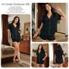 Women's 100% Silk Pajamas for Women Short Sleeve Sleepwear