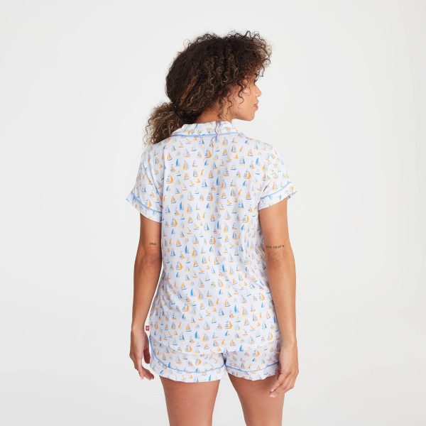 Modal Short Sleeve + Short Classic Pajama Set with Magnet Closure Sleepwear for Maternity, Nursing, and Beyond