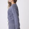 Women's Cable Crew Lounge Long Sleeve Top