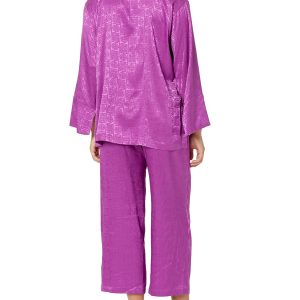 womens Infinity Jacquard Mandarin Pj Length 26"/ Inseam 26"