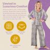 Leopard Pajamas for Women - Pajamas Set with 3/4 Sleeve Top & Pants - Leopard Print Bamboo from Viscose Lounge Pajama w/Black